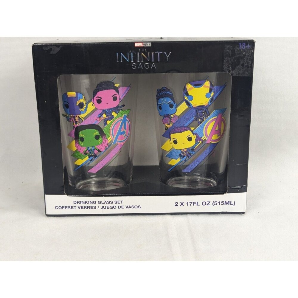 Marvel Studios Funko Pop The Infinity Saga Drinking Glasses 2 PC‎ Set